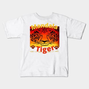 Tiger mandala acrylic painting Kids T-Shirt